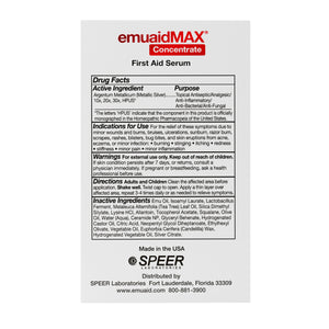 emuaidmax first aid serum drug facts panel