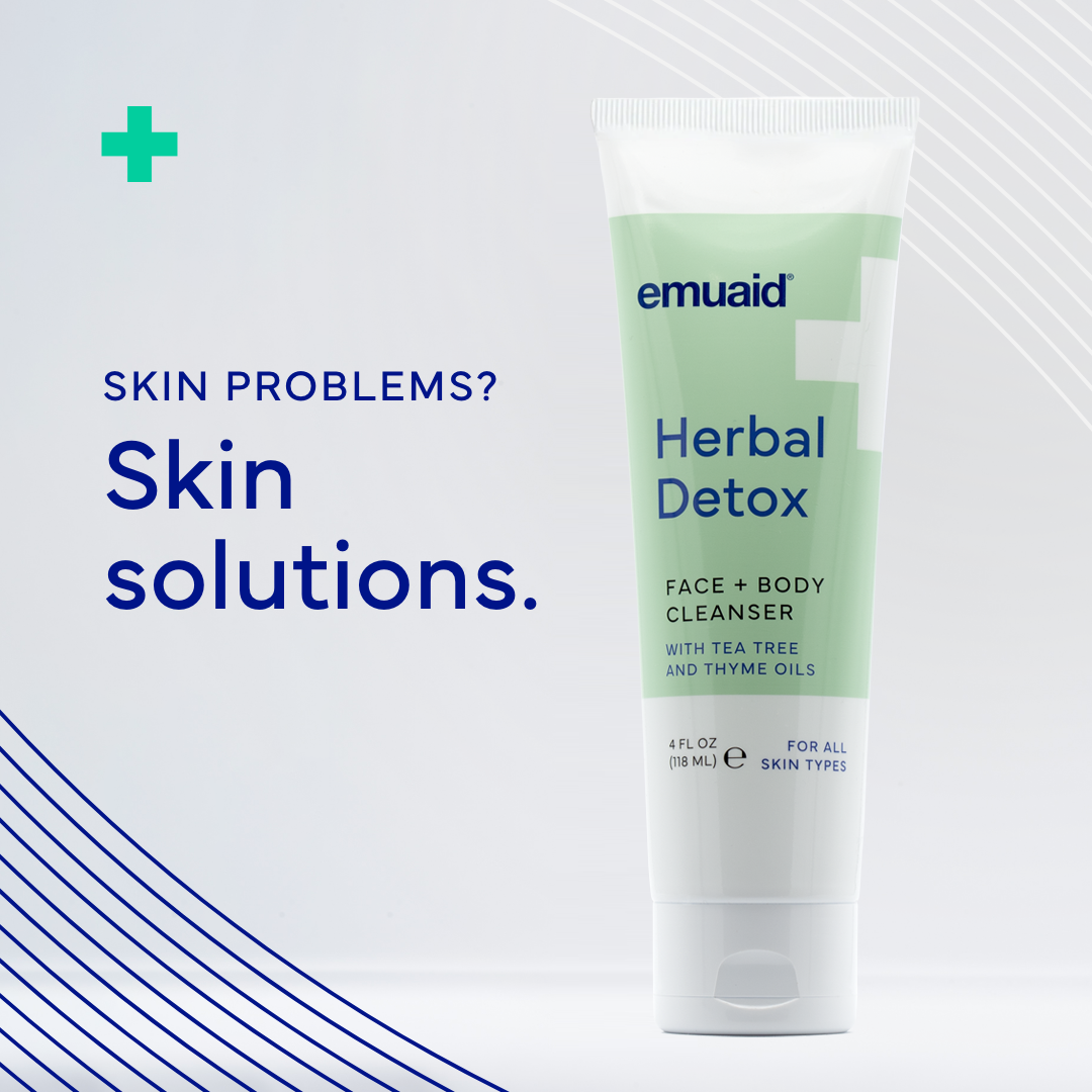 nettoyant détoxifiant pour le visage et le corps aux huiles d'arbre à thé et de thym