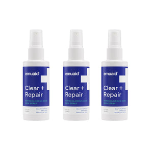 emuaid clear repair hypochlorous acid skin spray bottles