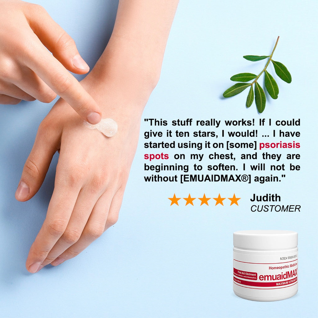 EMUAIDMAX® Pommade EMUAIDMAX® soins 2 oz pour le psoriasis EMUAIDMAX® Pommade EMUAIDMAX® soins 2 oz pour le psoriasis
