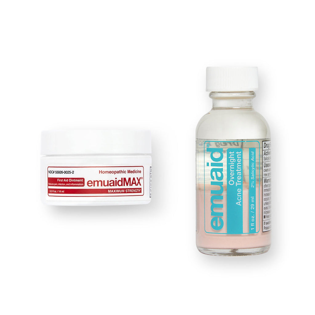 pommade de premier secours emuaid et traitement de nuit contre l'acné pommade de premier secours emuaid et traitement de nuit contre l'acné