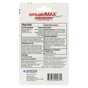 emuaidmax pommade de premier secours emballage retour instructions et ingrédients
