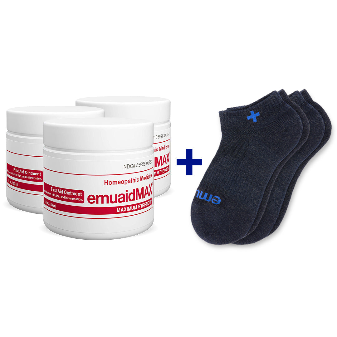 paquet de pommade et de chaussettes emuaidmax