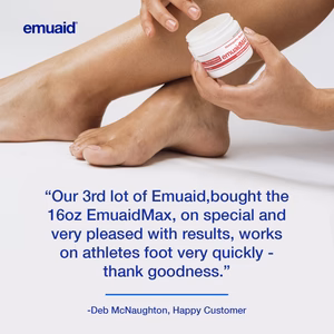 emuaidmax ointment with testimonial