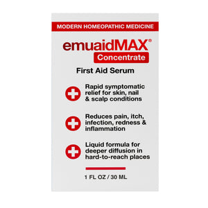 emuaidmax first aid serum traitement homéopathique pour les affections de la peau, des ongles et du cuir chevelu