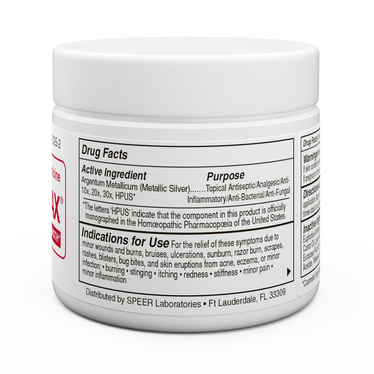 gel d'argent pommade laboratoires speer etiquette de pot