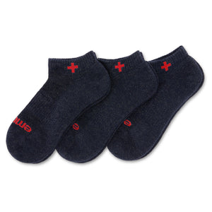 chaussettes de cheville bleu marine avec motif de croix rouge