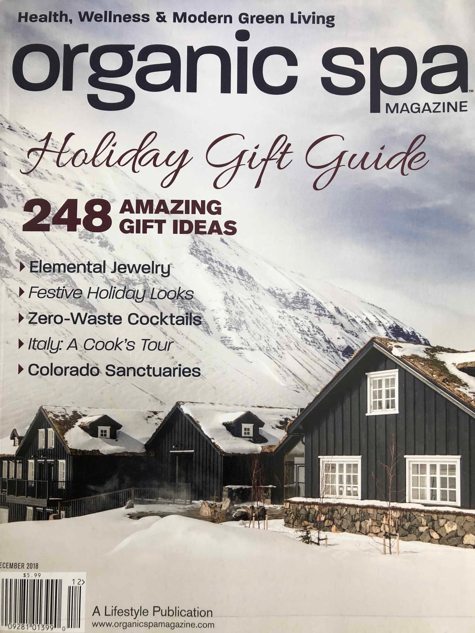 Il s'agit d'une photo d'une couverture de vacances de spa biologique.