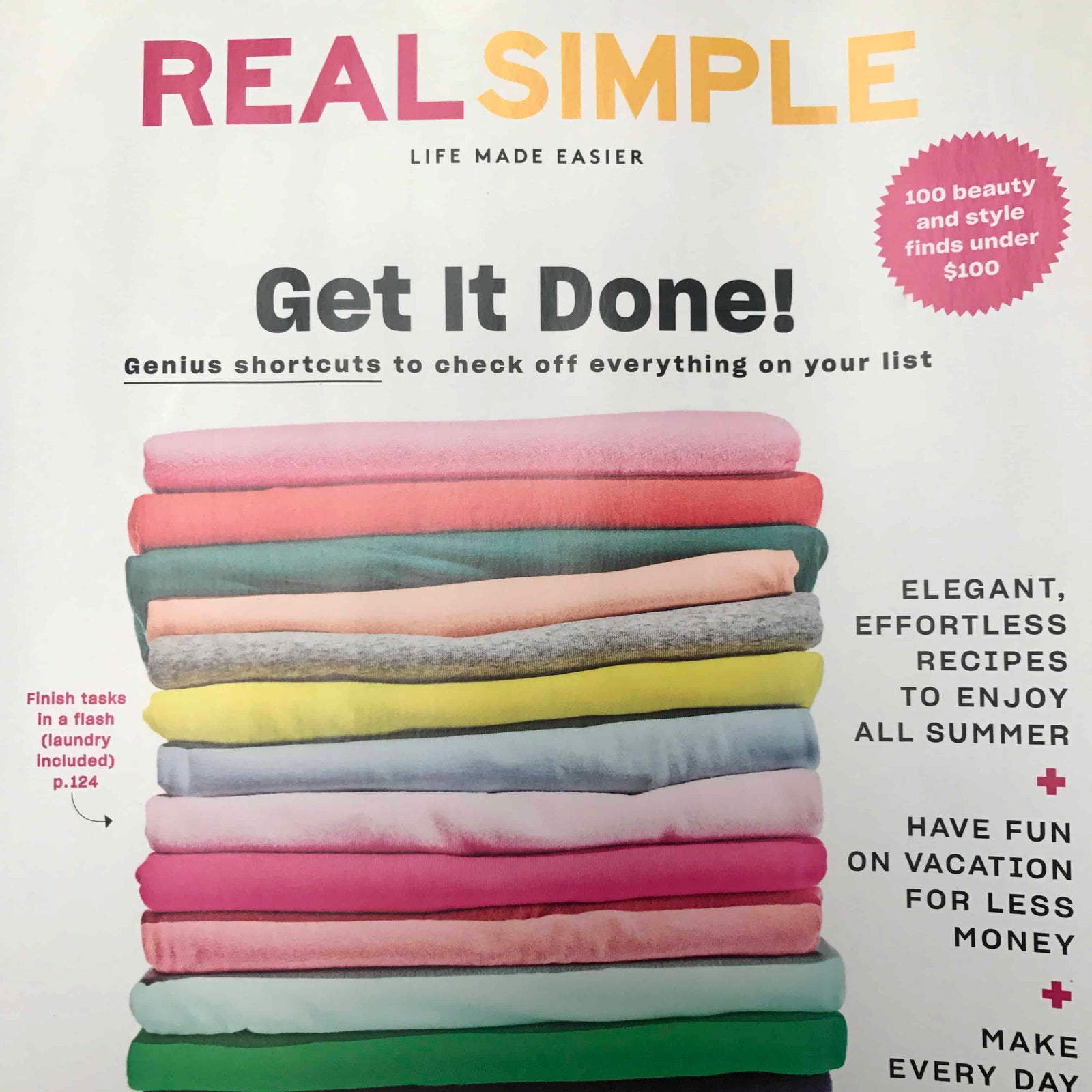 C'est une photo d'une couverture de Real Simple.