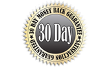 Badge graphique avec garantie de remboursement de 30 jours