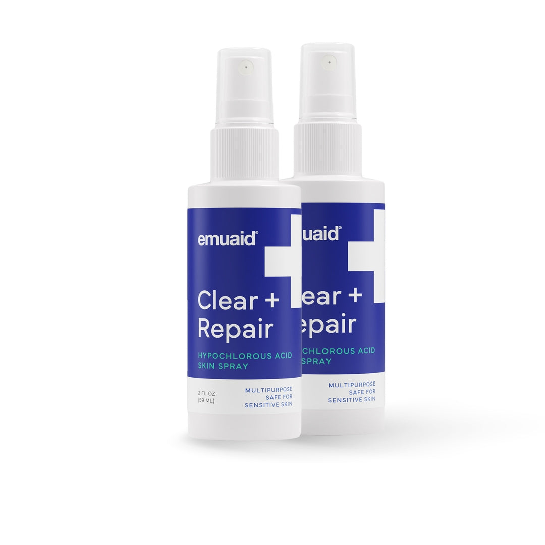 EMUAID® Clear + Repair - Spray pour la peau à l'acide hypochloreux 2x Bundle