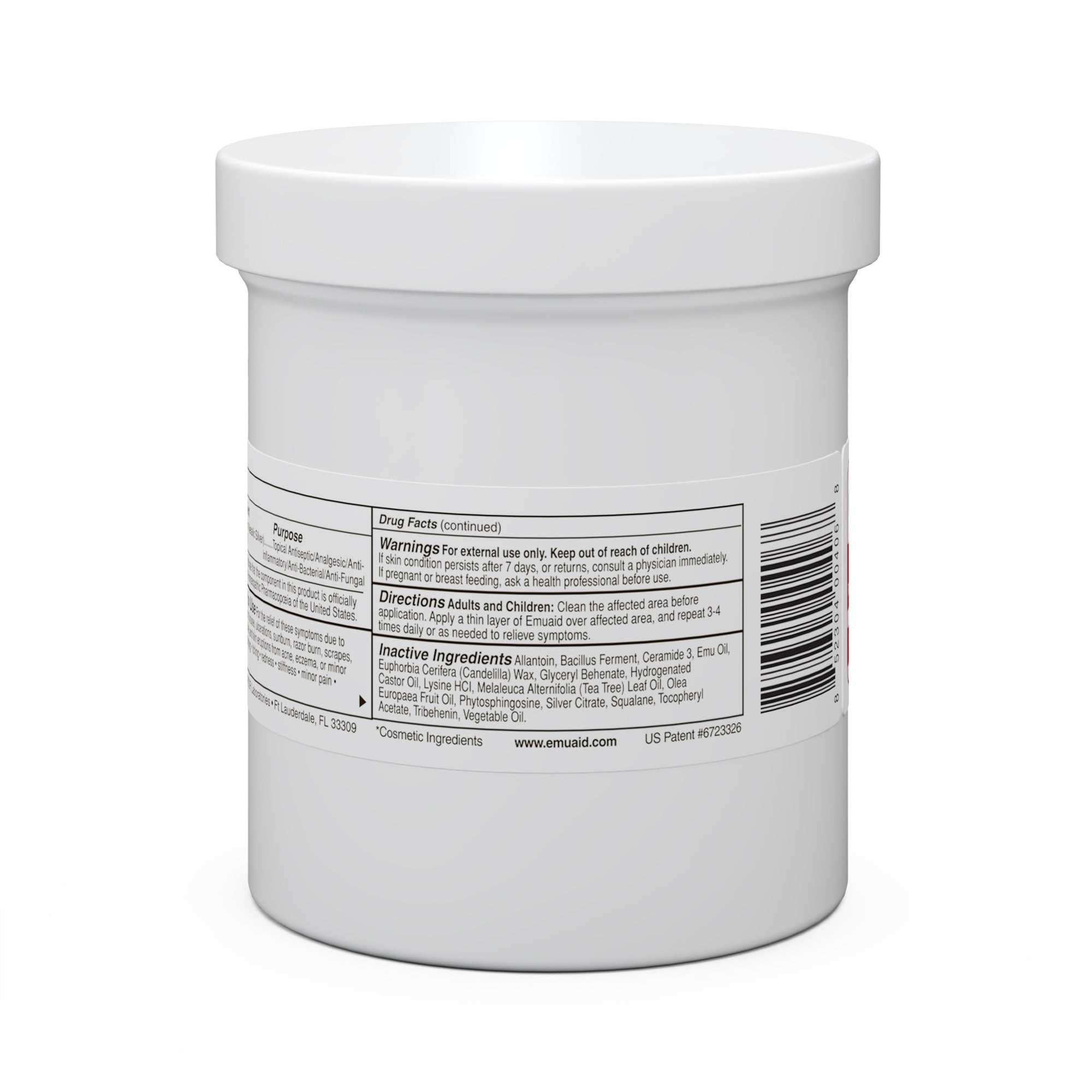 tube avec étiquette des ingrédients